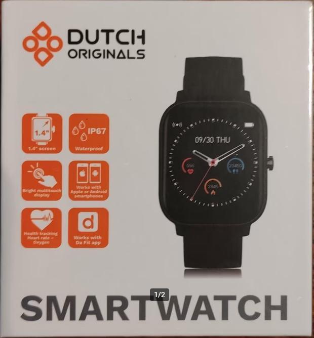 Nieuw Dutch originals smartwatch., Sieraden, Tassen en Uiterlijk, Smartwatches, Nieuw, Android, Zwart, Afstand, Calorieverbanding