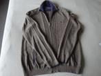 Bruin wollen MONTE CARLO vest met blauwe details. Maat 58., Bruin, Maat 56/58 (XL), Ophalen of Verzenden, Zo goed als nieuw