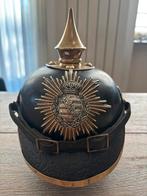 Pickelhaube Sachsen WW1 Gestempeld 133R, Ophalen of Verzenden, Landmacht, Duitsland, Helm of Baret