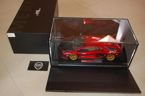 LAMBORGHINI AVENTADOR SVJ Novitec candy red IVY WRH, Hobby en Vrije tijd, Modelauto's | 1:18, Zo goed als nieuw, Auto, Overige merken