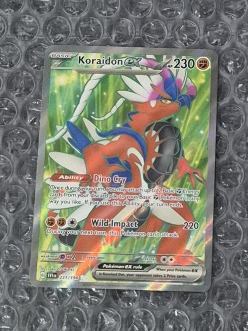 Full Art Koraidon ex 231/198 Scarlet & Violet Base Set Pokem, Hobby en Vrije tijd, Verzamelkaartspellen | Pokémon, Zo goed als nieuw
