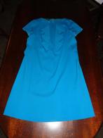 ESCADA Turquoise wollen jurk met apart voorpand, Blauw, Maat 42/44 (L), Nieuw, Escada