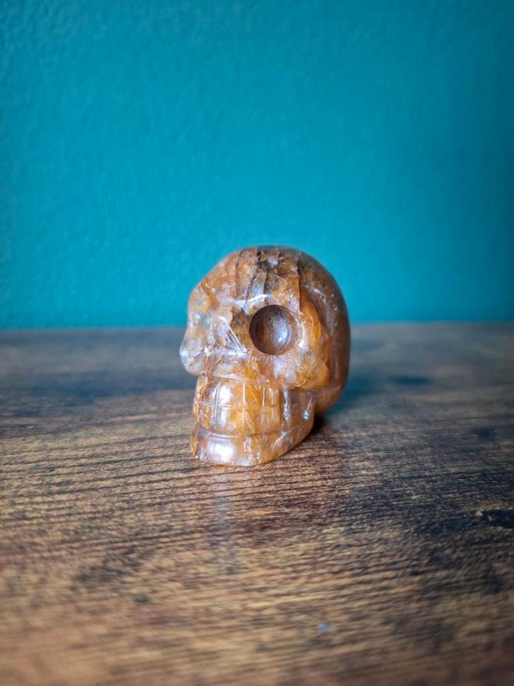 Skull golden healer, Verzamelen, Mineralen en Fossielen, Verzenden