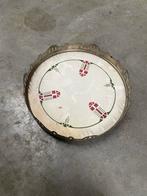 Vintage Metalen Dienblad met Decoratie, Ophalen, Gebruikt, Rond, Metaal