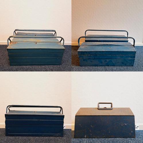 Diverse Blauwe Gereedschapskisten / Transportkoffers (Leeg), Doe-het-zelf en Verbouw, Gereedschapskisten, Gebruikt, Ophalen of Verzenden