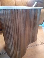 Bijzettafel "Mari" travertin met hout, Ophalen of Verzenden, Nieuw, Hout