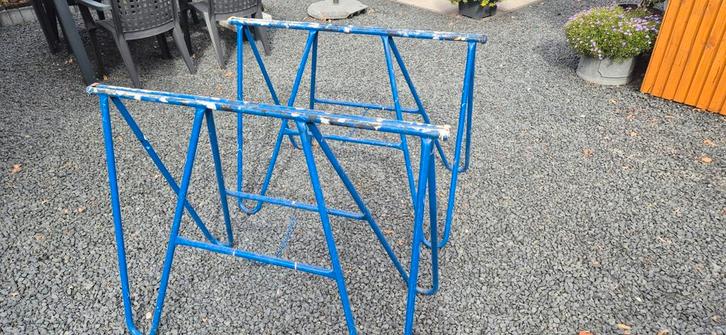 Gebruikte Steigerbokken - Set van 2, Doe-het-zelf en Verbouw, Steigers, Gebruikt, Overige typen, Minder dan 2 meter, Ophalen of Verzenden