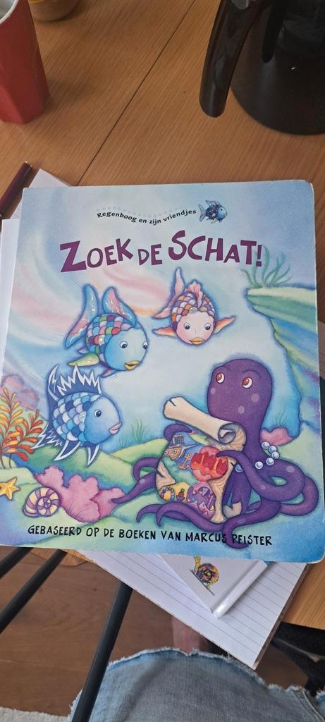 Marcus Pfister - Zoek de schat! Regenboog karton flapjesboek, Boeken, Prentenboeken en Plaatjesalbums, Zo goed als nieuw, Prentenboek