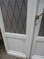 270hx195br Driedlg. deurenset prachtig glas scheidingswand, Antiek en Kunst, Ophalen