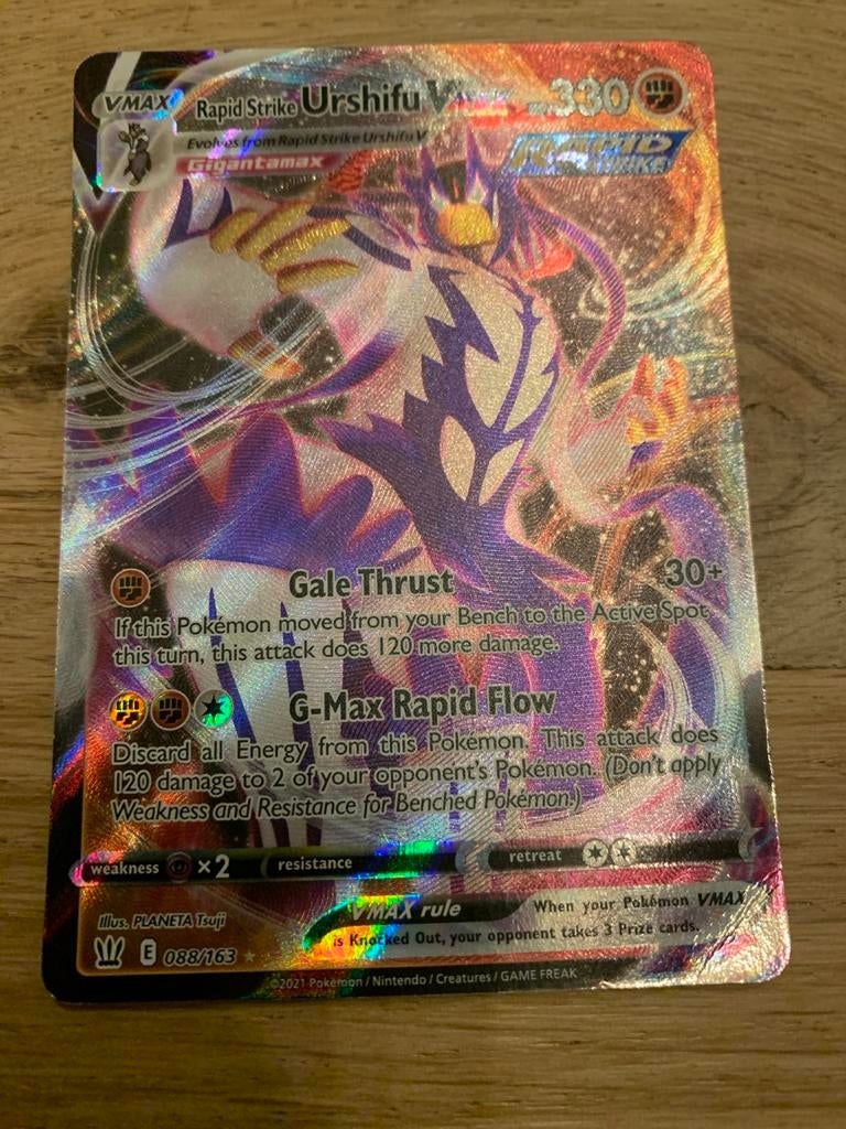 Rapid Strike Urshifu VMAX - Pokémonkaart, Ophalen, Zo goed als nieuw, Losse kaart, Foil