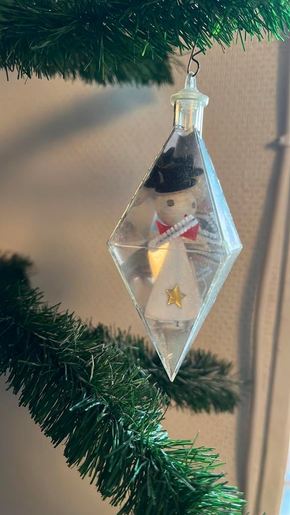 Kunststof Dioramabal, Sneeuwpop., Diversen, Kerst, Ophalen of Verzenden, Gebruikt