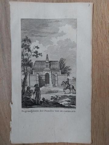 3 / Begraafplaats der familie van de Capellen - gravure 1791 beschikbaar voor biedingen