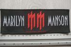 Marilyn Manson new logo strip patch 7 official 2004 --7 x 20, Verzamelen, Muziek, Artiesten en Beroemdheden, Nieuw, Kleding, Verzenden