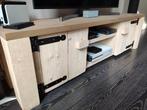 Mooi Steigerhouten TV Meubel, Ophalen, Gebruikt, Metaal, 150 tot 200 cm