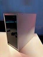 Computerkast met zwart glazen deur - 2 stuks - Wit - Almere, Ophalen, Zo goed als nieuw