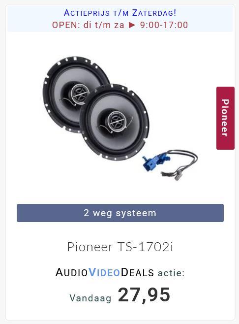 Pioneer TS-1702i autospeakers 17cm, Auto diversen, Autospeakers, Nieuw, Ophalen