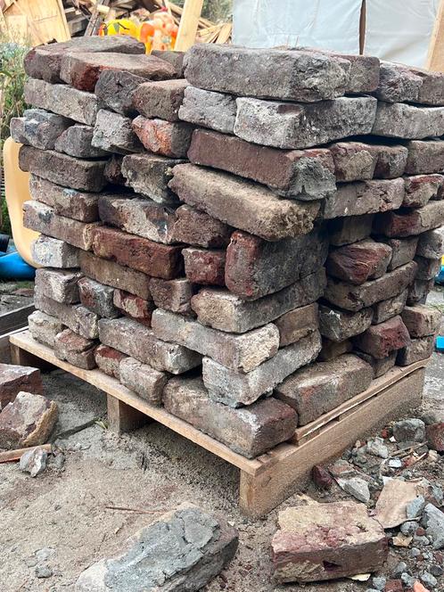 Gebruikte Veldbrand Bakstenen 200 stuks, Doe-het-zelf en Verbouw, Metselstenen, Gebruikt, Bakstenen, Ophalen