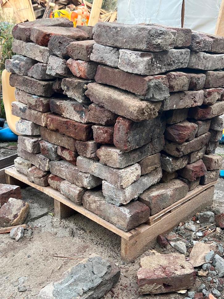 Gebruikte Veldbrand Bakstenen 150 stuks, Doe-het-zelf en Verbouw, Metselstenen, Gebruikt, Bakstenen, Ophalen