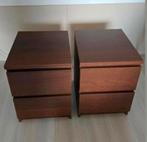Ikea malm nachtkastjes 2 stuks, Ophalen, Zo goed als nieuw, 45 tot 65 cm, Minder dan 55 cm