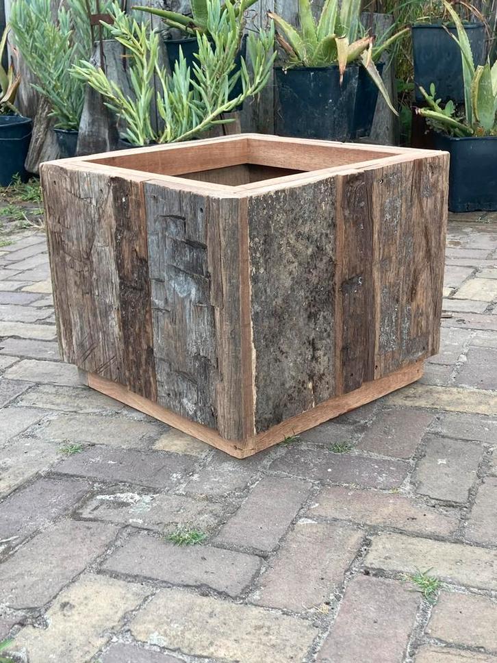 Plantenbak, boombak, aanmeerpalenhout, hardhout, Tuin en Terras, Bloembakken en Plantenbakken, Nieuw, Hout, 60 cm of meer, 100 cm of meer
