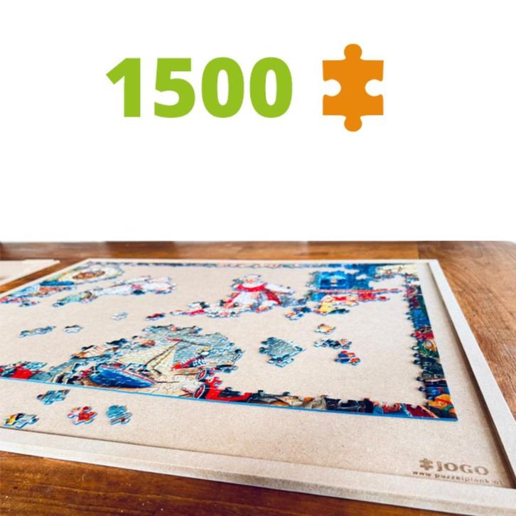 JOGO Puzzelplank 1500 stukjes - Jan van Haasteren  | TIP, Hobby en Vrije tijd, Denksport en Puzzels, Nieuw, Overige typen, 500 t/m 1500 stukjes