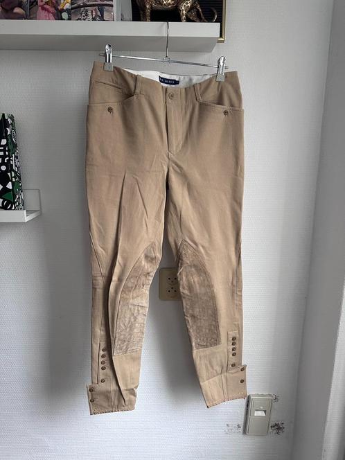 Ralph Lauren Polo cognac broek US maat 6 met leren details, Kleding | Dames, Broeken en Pantalons, Zo goed als nieuw, Maat 34 (XS) of kleiner