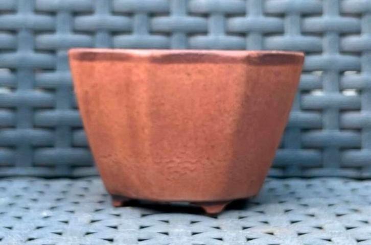 Bonsai pot handgemaakt E-Bonsai bruin geglazuurd 9,4x8,9x6, Tuin en Terras, Bloempotten, Nieuw, Aardewerk, Minder dan 40 cm, Minder dan 25 cm