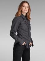 G-Star duurzaam katoen blouse maat large antraciet, Maat 38/40 (M), Verzenden, Grijs, G-STAR RAW