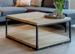 Salontafel massief eiken, Zo goed als nieuw, Minder dan 50 cm, Rechthoekig, 50 tot 100 cm