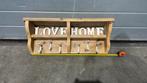 Kapstok met letterbak “Love Home”, Ophalen, Zo goed als nieuw, Hout, Wandkapstok