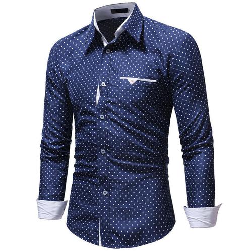 Blauwe met witte sterren overhemd slim fit heren mannen, Kleding | Heren, Overhemden, Nieuw, Blauw, Verzenden