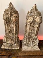 2 grote antieke gotiche ornamenten teracotta klei, Ophalen of Verzenden