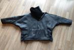 Japa vintage leren jas jack schapenvacht 80's couture, Maat 38/40 (M), Zwart, Ophalen of Verzenden, Zo goed als nieuw