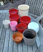 Diverse bloempotten, Tuin en Terras, Bloempotten, Gebruikt, Rond, Aardewerk, Tuin