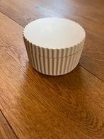 Beige rond opbergdoosje/ bewaardoos/ pot -polyresin NIEUW, Huis en Inrichting, Ophalen of Verzenden