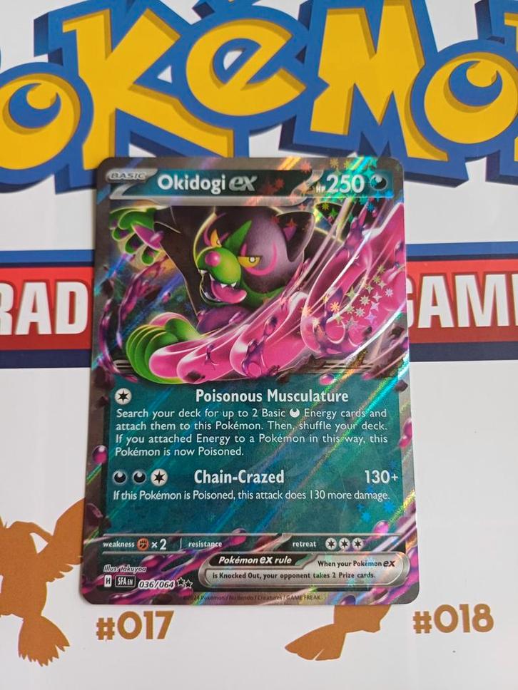 Okidogi Ex 036/064, Hobby en Vrije tijd, Verzamelkaartspellen | Pokémon, Nieuw, Losse kaart, Ophalen of Verzenden