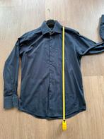 Donkerblauw/zwart overhemd van Alveare mt M/ L, Kleding | Heren, Overhemden, Zwart, Alveare, Gedragen, Halswijdte 39/40 (M)