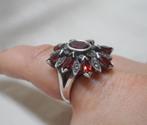 Prachtige zilveren antieke ring met stenen maat 17.5 nr.414, Sieraden, Tassen en Uiterlijk, Antieke sieraden, Verzenden, Zilver
