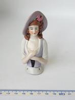 Half doll dame met roze bloem, Antiek en Kunst, Ophalen of Verzenden