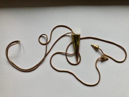 Vintage goudkleurige vergulde design ketting collier retro, Sieraden, Tassen en Uiterlijk, Kettingen, Zo goed als nieuw, Overige materialen