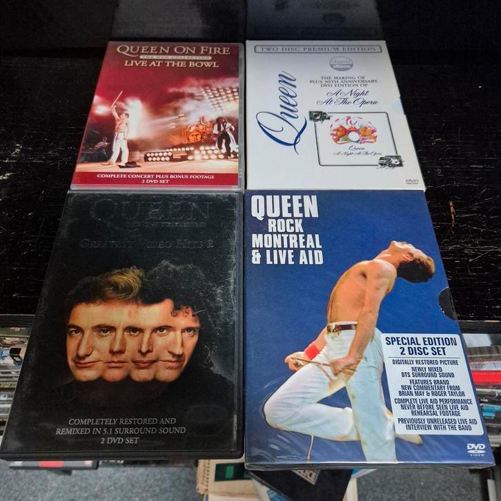 Queen DVD Collectie - Concerten & Video Hits, Cd's en Dvd's, Dvd's | Muziek en Concerten, Zo goed als nieuw, Muziek en Concerten