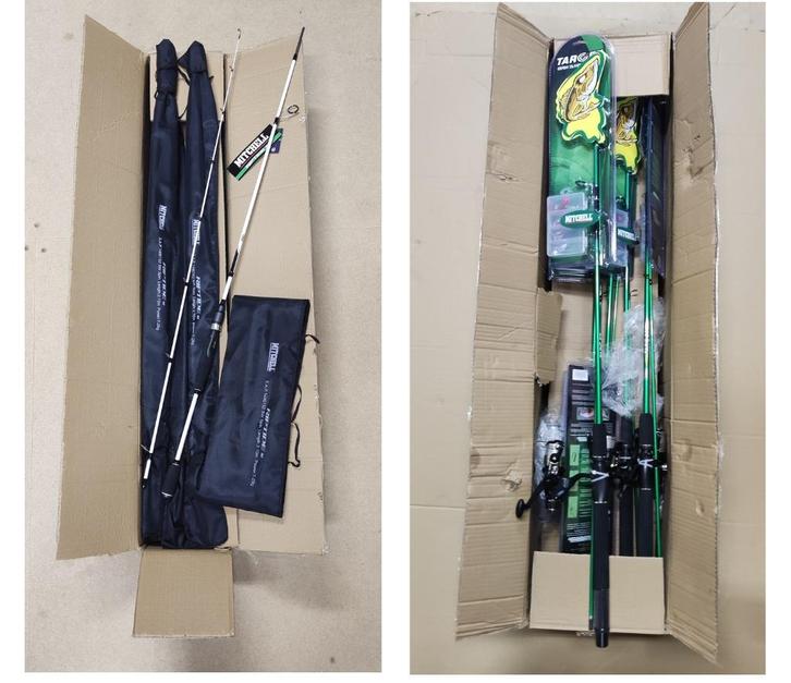 Partij 10x spinhengels mitchell / riptide rz / target combo, Watersport en Boten, Hengelsport | Roofvissen, Nieuw, Werphengel