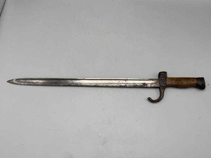 Franse M1892 Mannlicher Berthier Bajonet Eerste Model Haak, Verzamelen, Militaria | Algemeen, Landmacht, Mes of Dolk, Overige gebieden