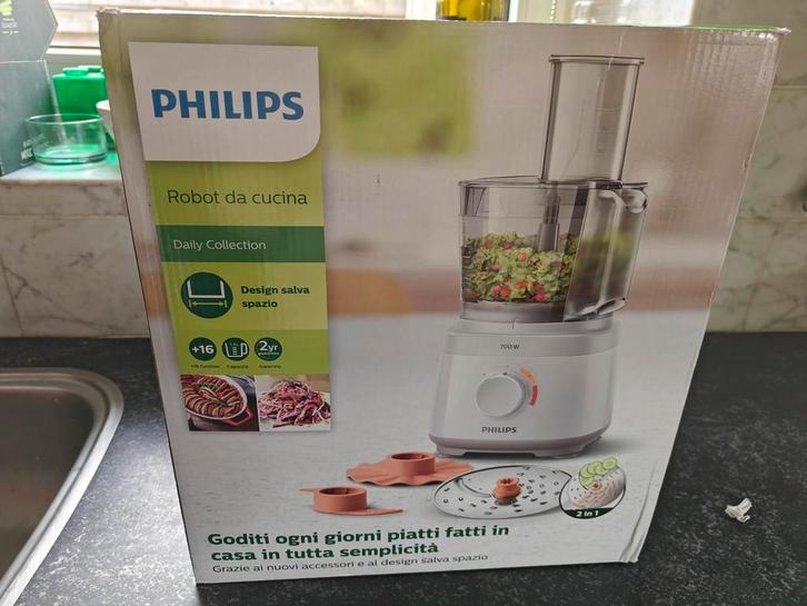 Philips Keukenmachine, Witgoed en Apparatuur, Keukenmixers, Gebruikt, 1 tot 2 liter, 3 snelheden of meer, Vaatwasserbestendig