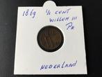 Munt 1869 1/2 cent Nederland Willem 3 pr, Ophalen of Verzenden, Koning Willem III