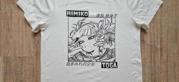 Witte t-shirt met manga Himiko, xs-s-m beschikbaar voor biedingen