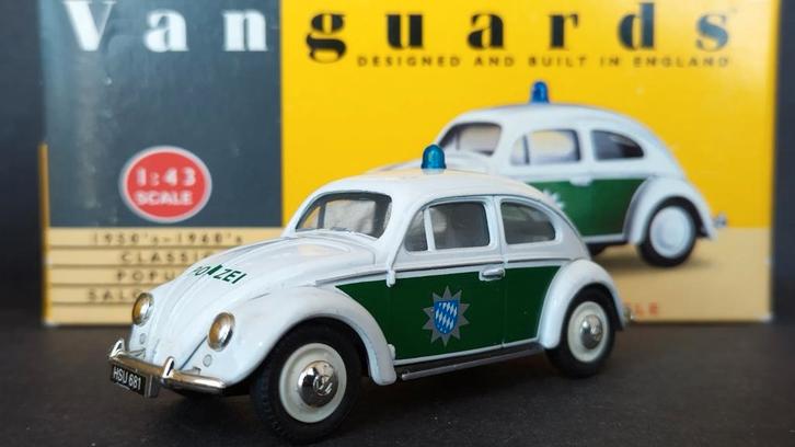 Volkswagen VW Beetle Polizei 1:43 Vanguards Pol, Hobby en Vrije tijd, Modelauto's | 1:43, Zo goed als nieuw, Auto, Overige merken