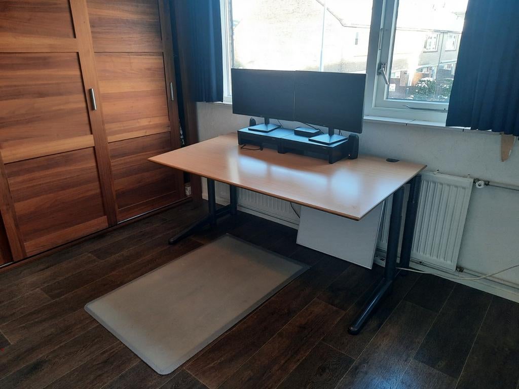 Bureau - zware kwaliteit - 160x86 cm - teab, Huis en Inrichting, Bureaus, Overige typen, 160 cm, Gebruikt, Hout