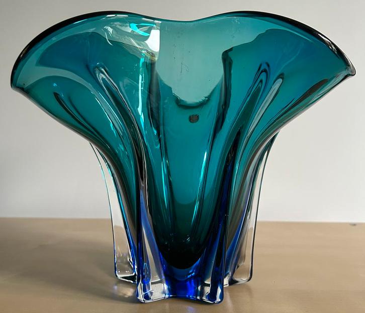 SEGUSO MURANO Italy - vintage Sommerso glas vaas 1950-1960, Antiek en Kunst, Antiek | Glas en Kristal, Verzenden
