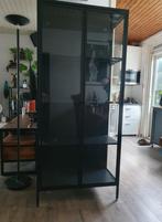 Vitrinekast zwart metaal  H180 x B80 xD40 cm., Ophalen, 50 tot 100 cm, Zo goed als nieuw, Metaal